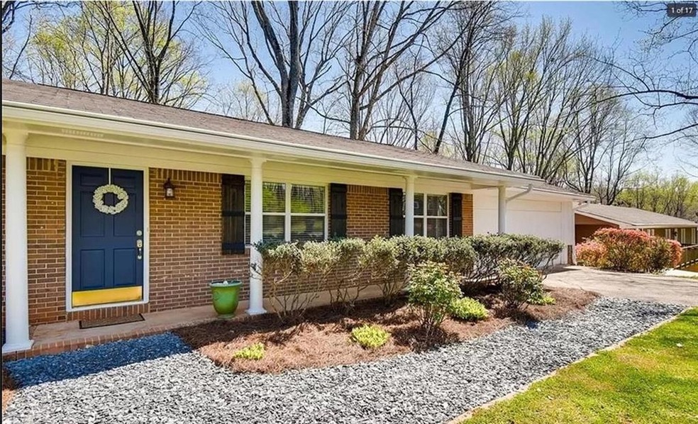 Single story home with covered porch