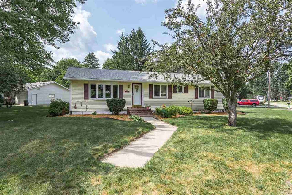 Front view from corner lot.