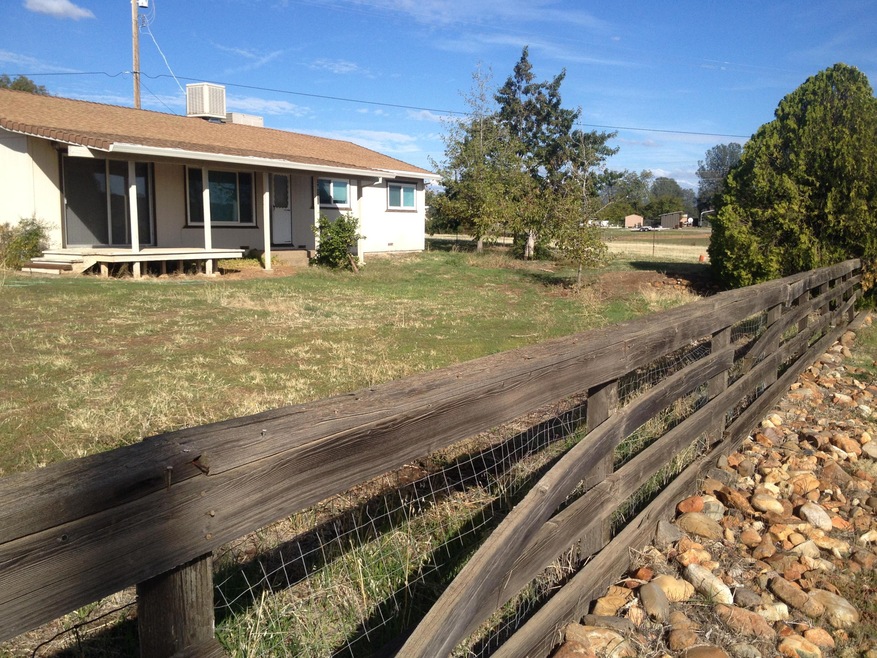 Front of house, fence