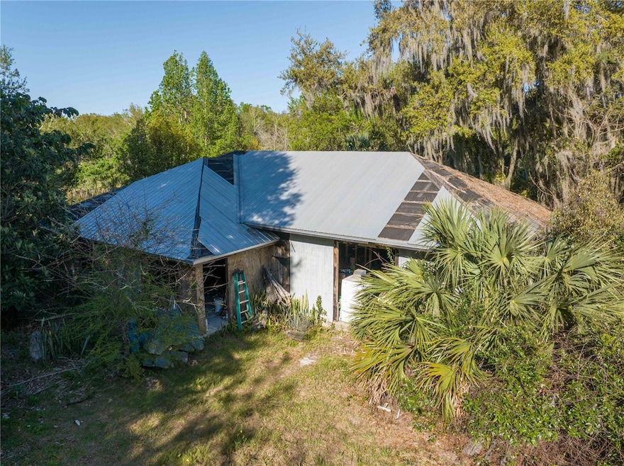 foundationfoundation frame and partial metal roof. Roof is permited.