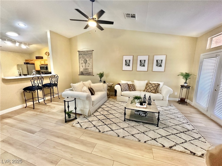 Beautiful, vaulted ceilings and lovely living area