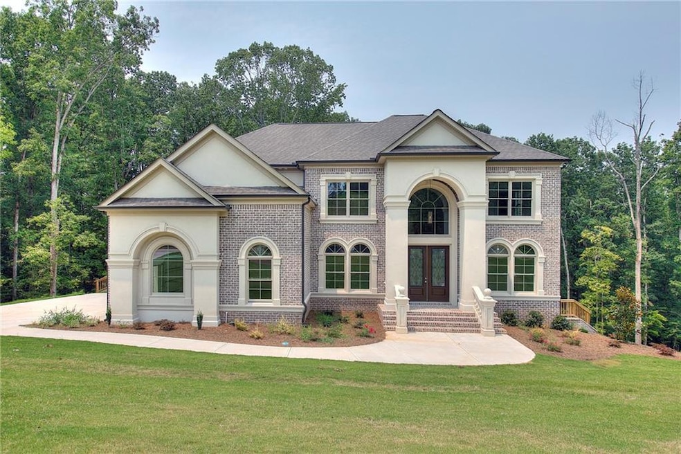 View of front of house with a front lawn