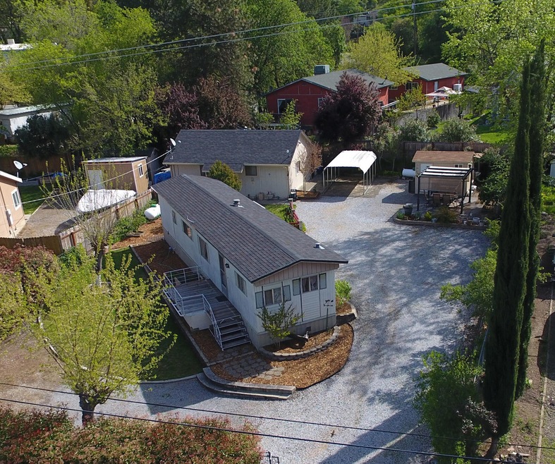 Ariel view of property