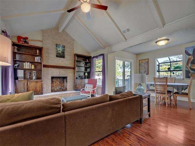 Living Room and dining room adjacent to back patio