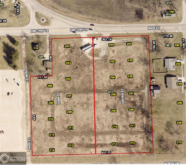 Middletown Iowa & Center St parcels for sale