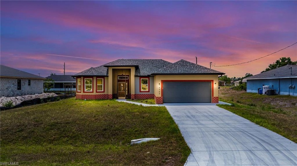 Prairie-style home featuring a yard, central air c