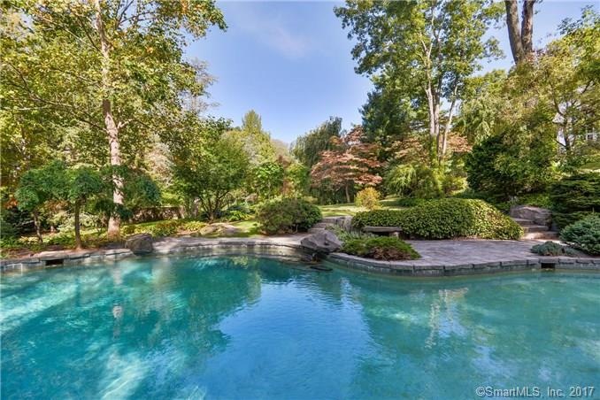 Lagoon like gunite pool makes lap swims a pleasure