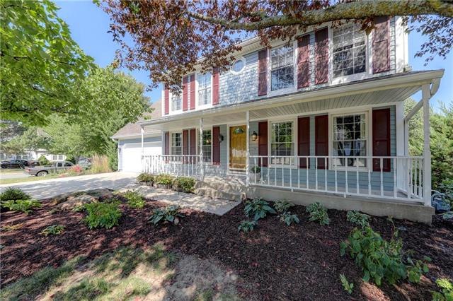 West facing front of house, on corner lot