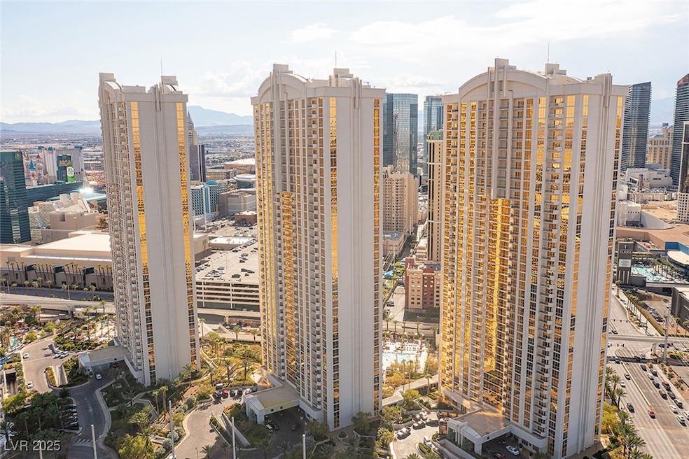 View of city with a mountain backdrop