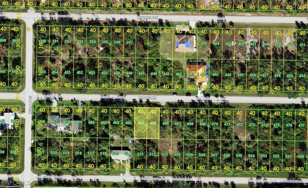 Aerial map of property and surrounding area