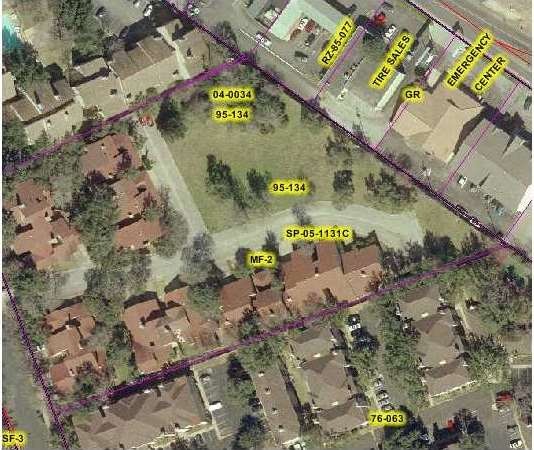 from COA development site showing info about tract
