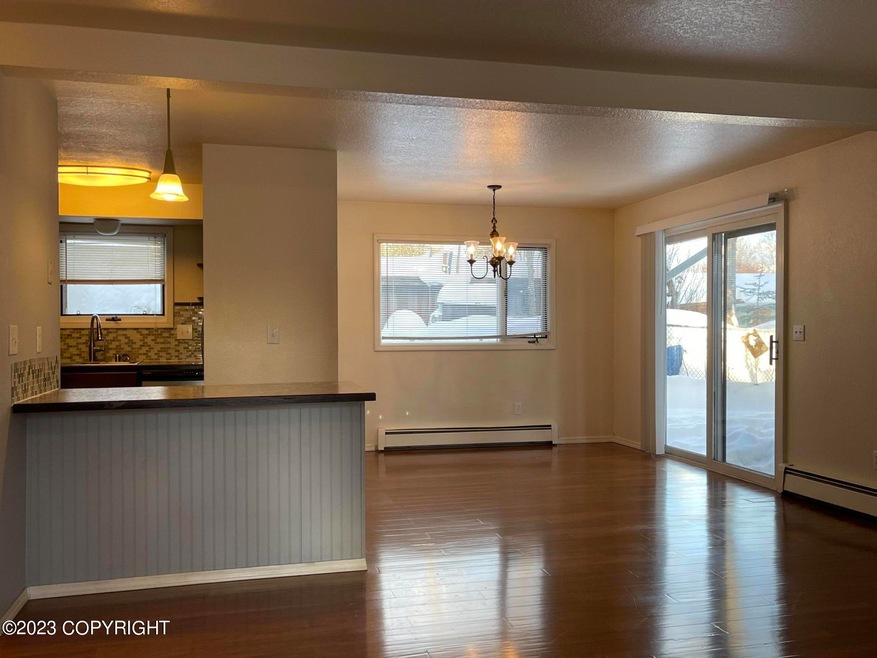 Open living room & dining area