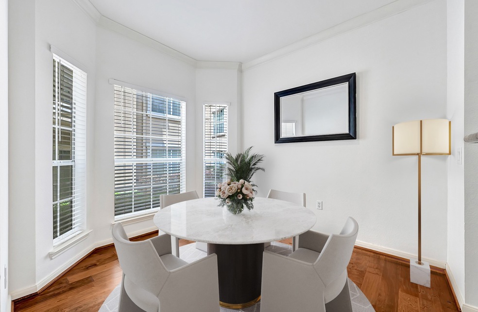 Dinning area, virtually staged.