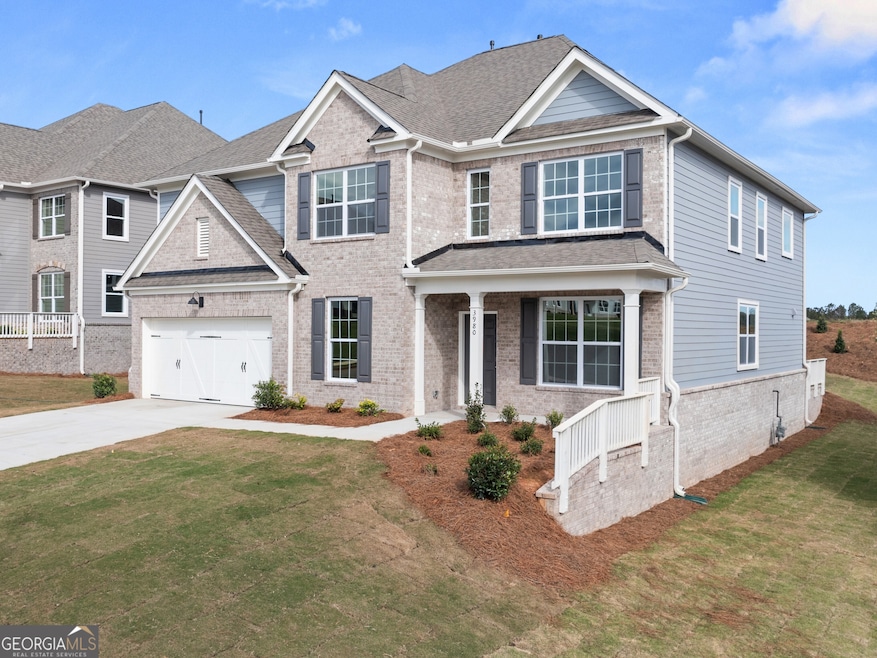 Grayson front exterior of two-story home with bric