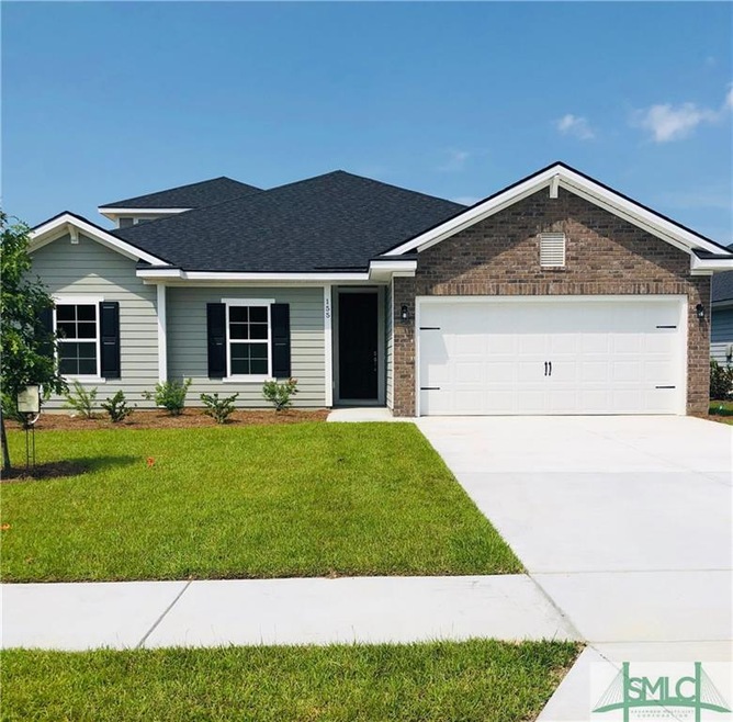 Elegant brick and fiber-cement siding