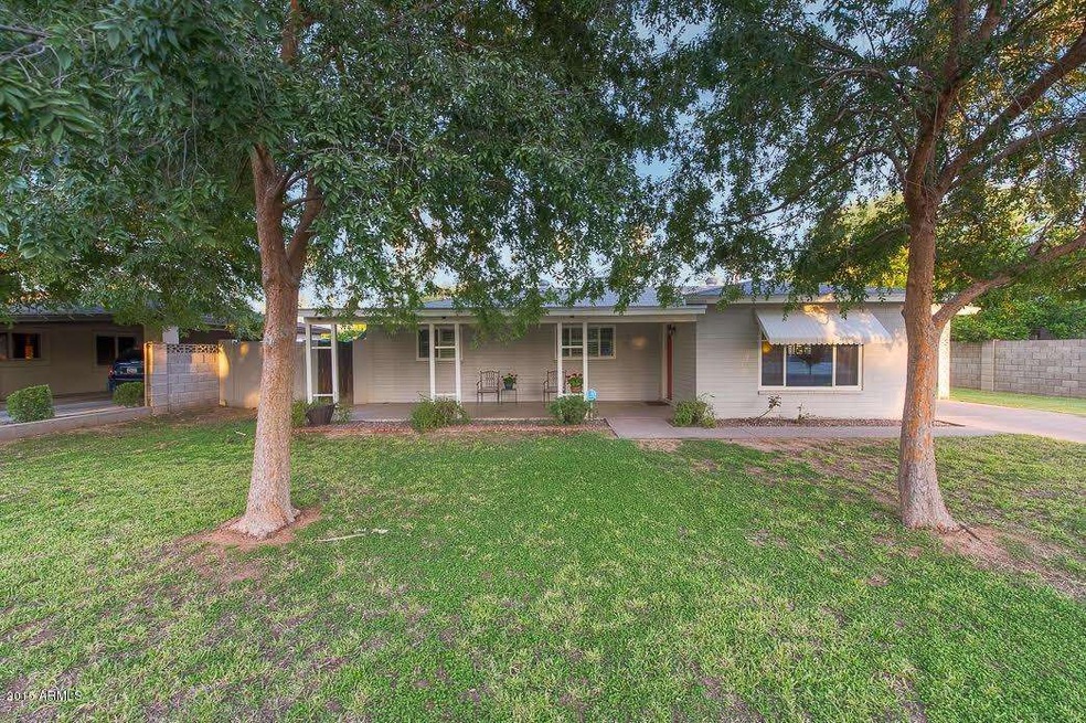 Mature Trees & Covered Patio in Front