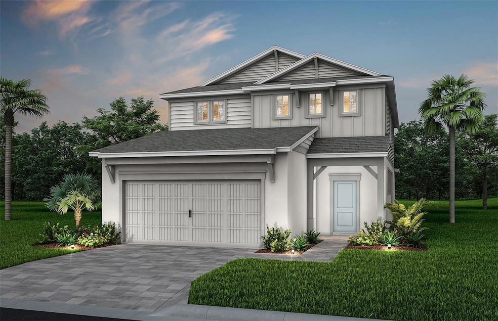 Exterior Design. Artistic rendering for this new construction home. Pictures are for illustrative purposes only. Elevations, colors and options may vary.