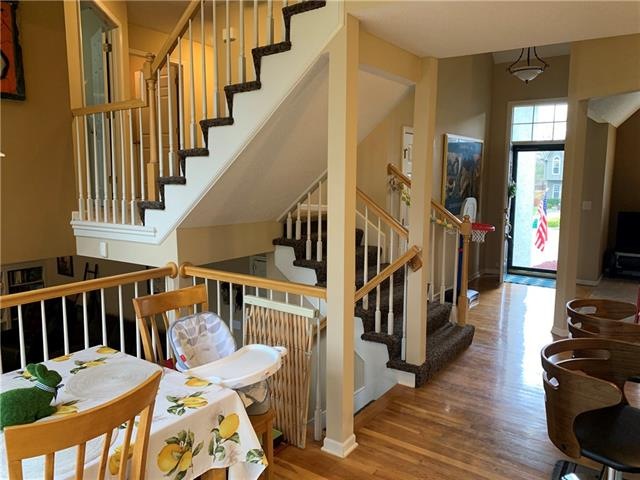View of stairs from back door.