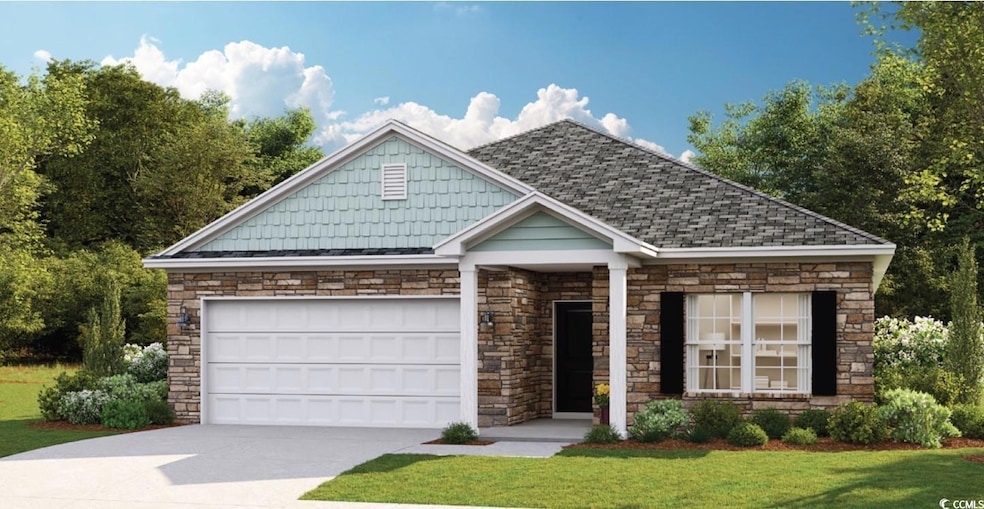View of front facade featuring concrete driveway, 
