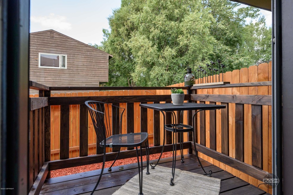 deck in backyard