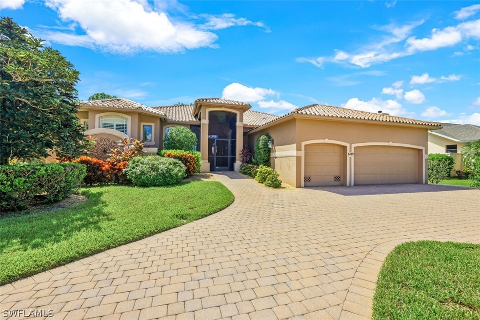 Large Expansive Circular Paver Driveway