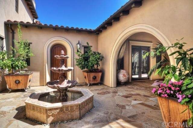Lovely interior landscaped courtyard with majestic