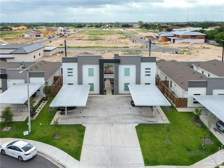 Aerial view of residential area
