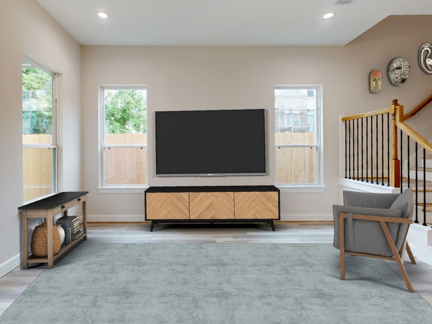 The ROCburne's living room was designed to be both