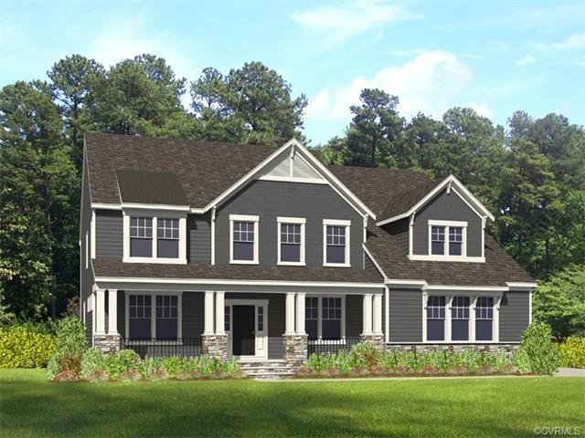 Rendering of home being built on this home site.