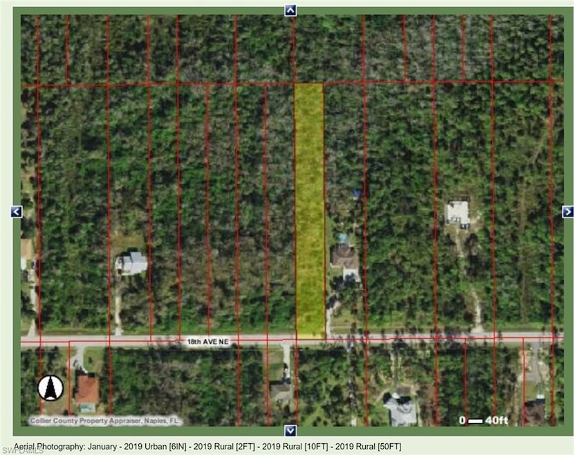 Aerial view of property's location