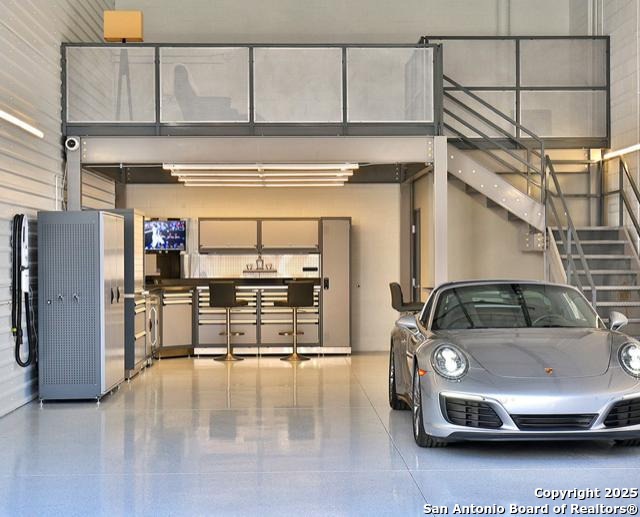 Interior Garage w/ Mezzanine