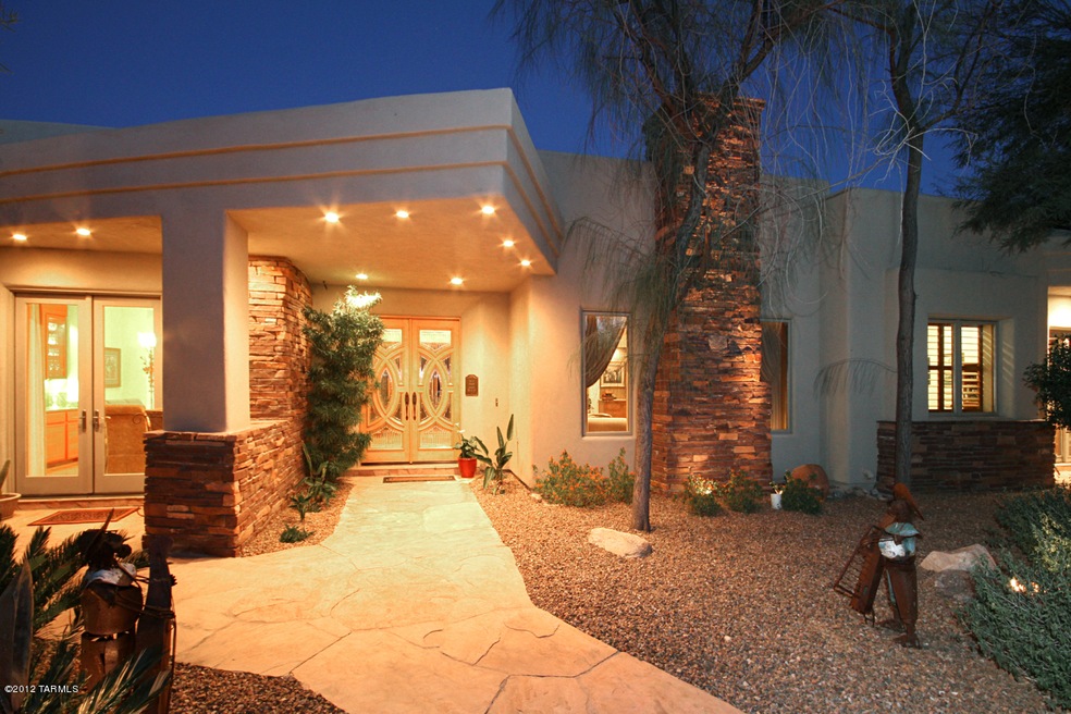 Dramatic front entrance
