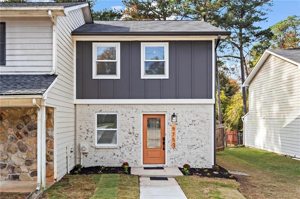 View of front of home with a front yard