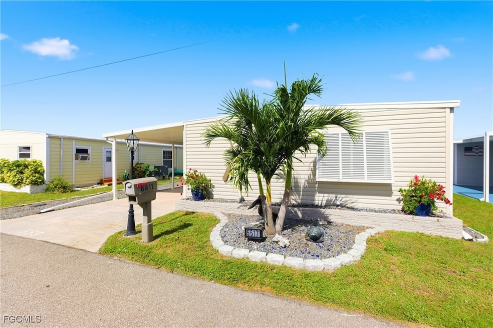 View of the front of the home, beautifully landscaped with great curb appeal
