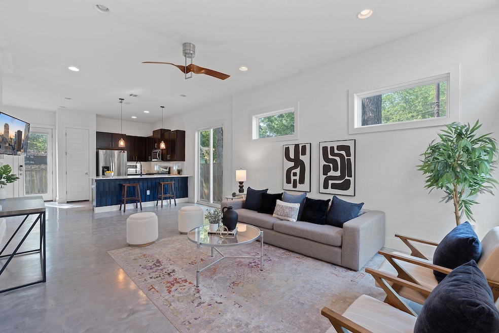 Living room with healthy amount of natural light,