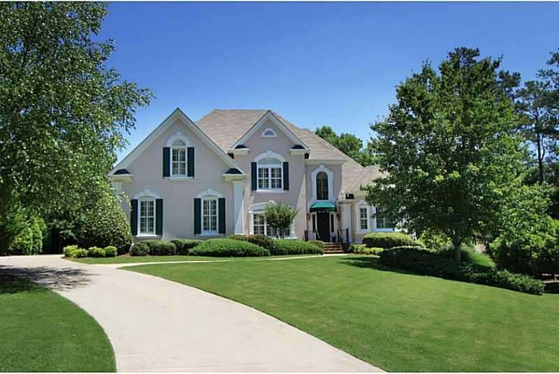 Exterior Front. Elegant hardcoat stucco home built