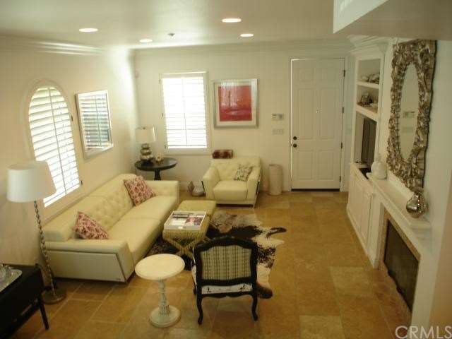 Family room with built-in for TV and components wi