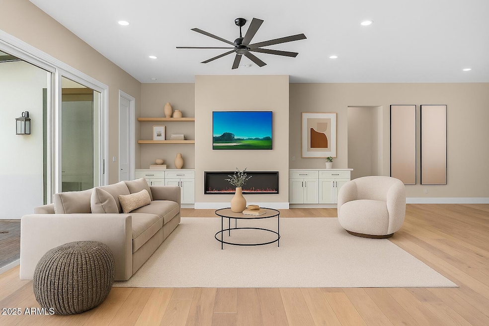 living room virtually staged