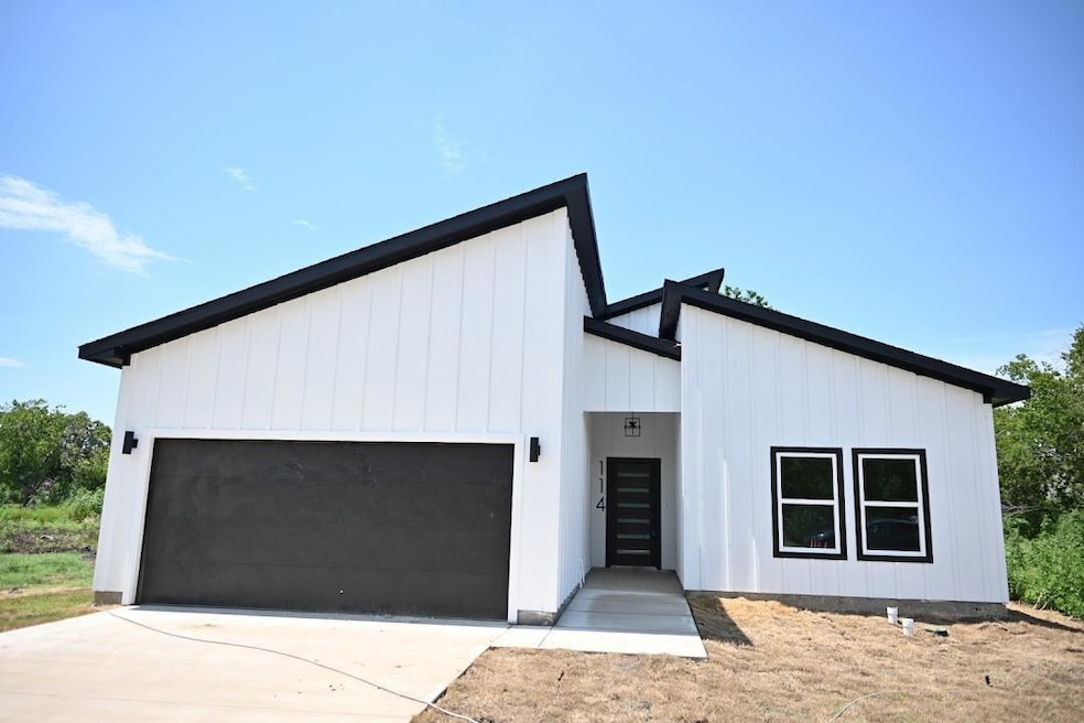Modern farmhouse with a garage