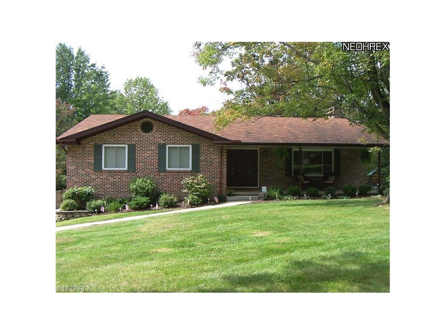 Front exterior in summer.
