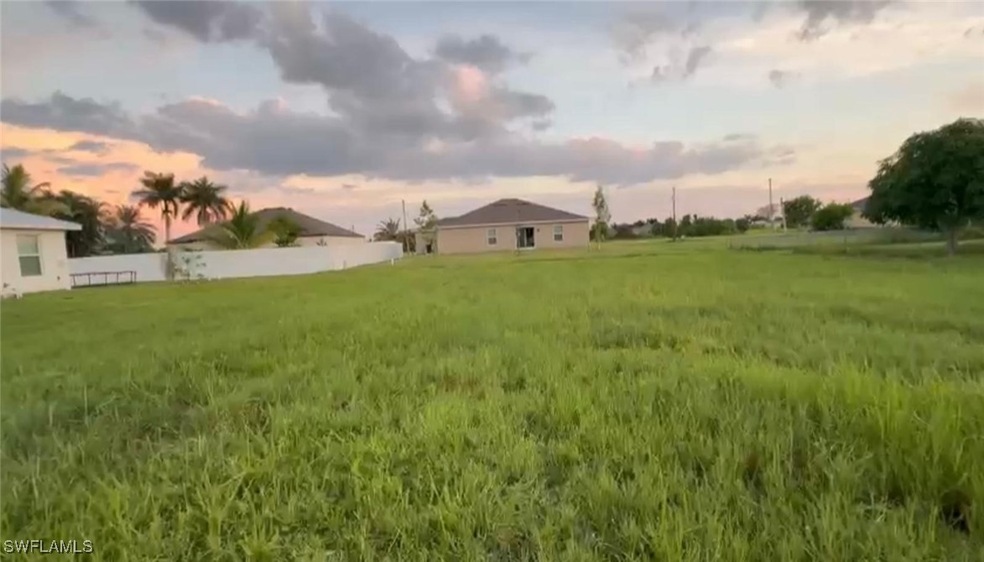 View of yard at dusk