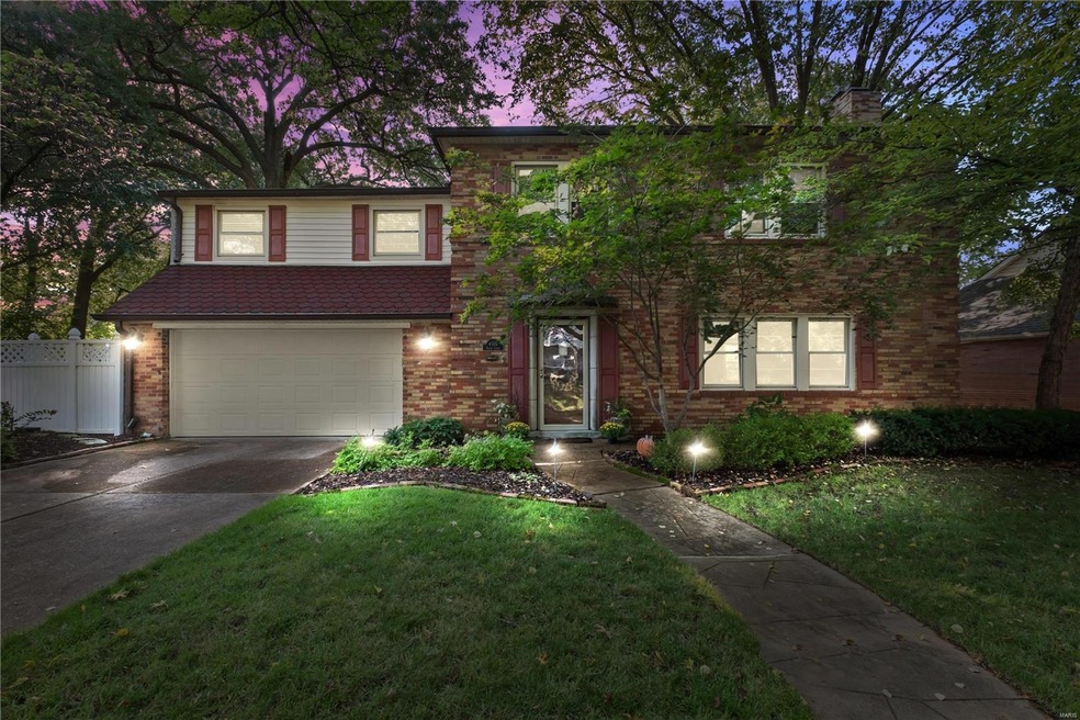 Stunning evening view with landscaping lights
