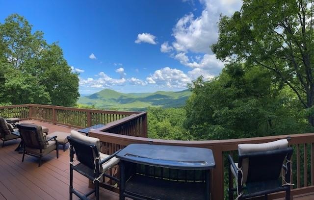 The panoramic views from this spectacular log home