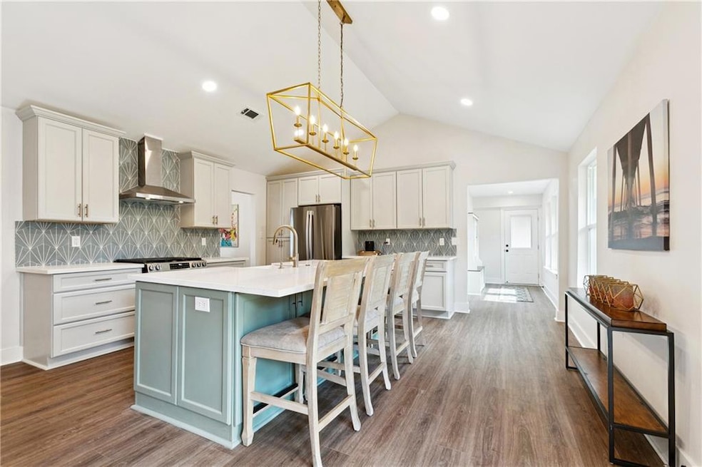 Gorgeous Kitchen has Stainless Steel Appliances in