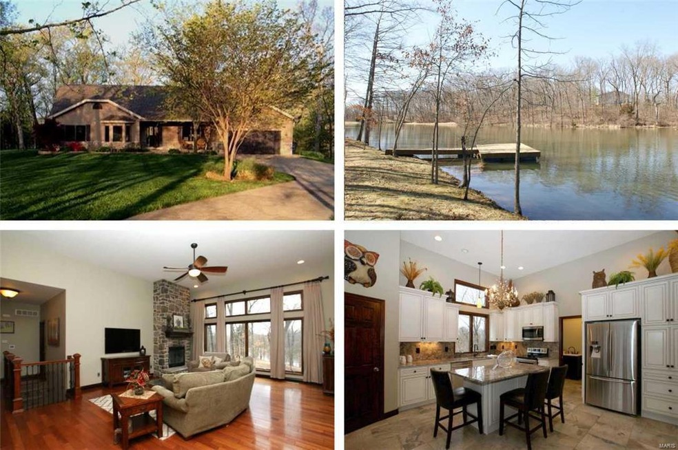 INVITING RANCH NESTLED ON 3.3 PARKLIKE ACRES, OVER 360 FT OF LAKE FRONTAGE WITH DOCK. CLOSE-IN LOCATION ONLY 2.7 MILES TO HWY/WINGHAVEN BLVD.