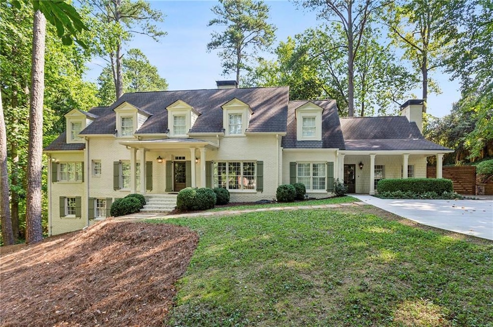 New England style brick home