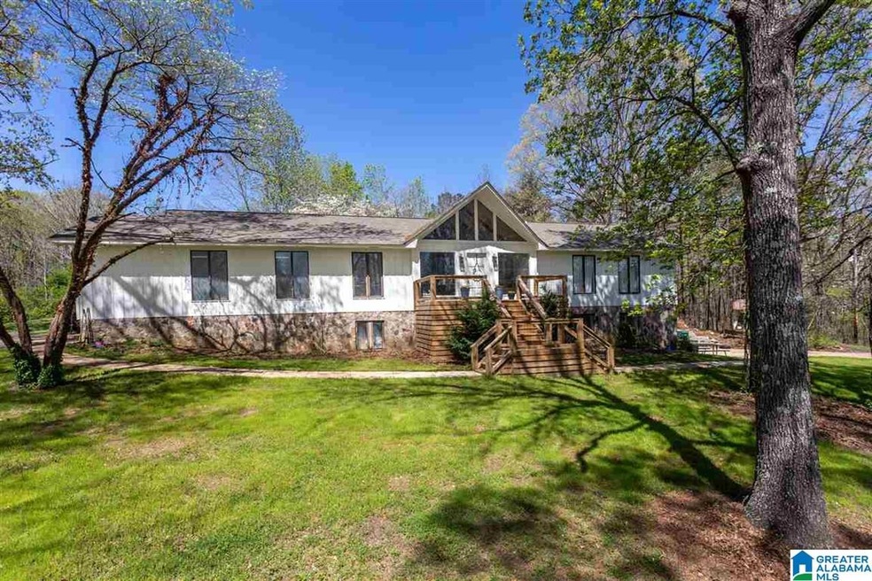 Estate size lot with lush landscaping