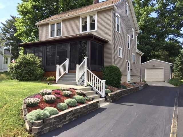 Landscaped front.