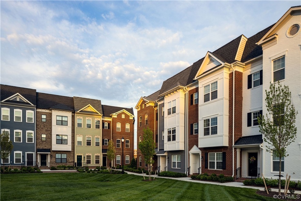 Image is a visual representation of a townhome exterior. This home is not yet built.