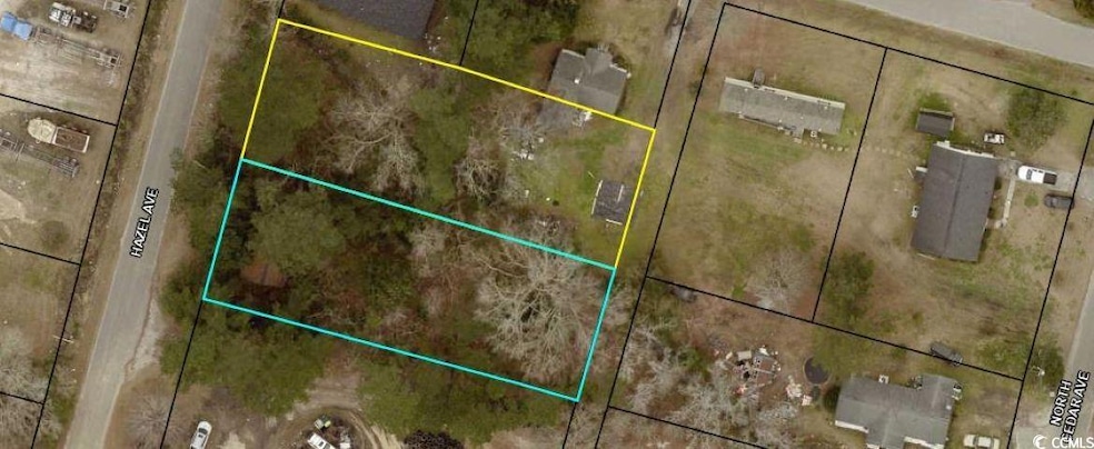 Aerial map of property and surrounding area with p